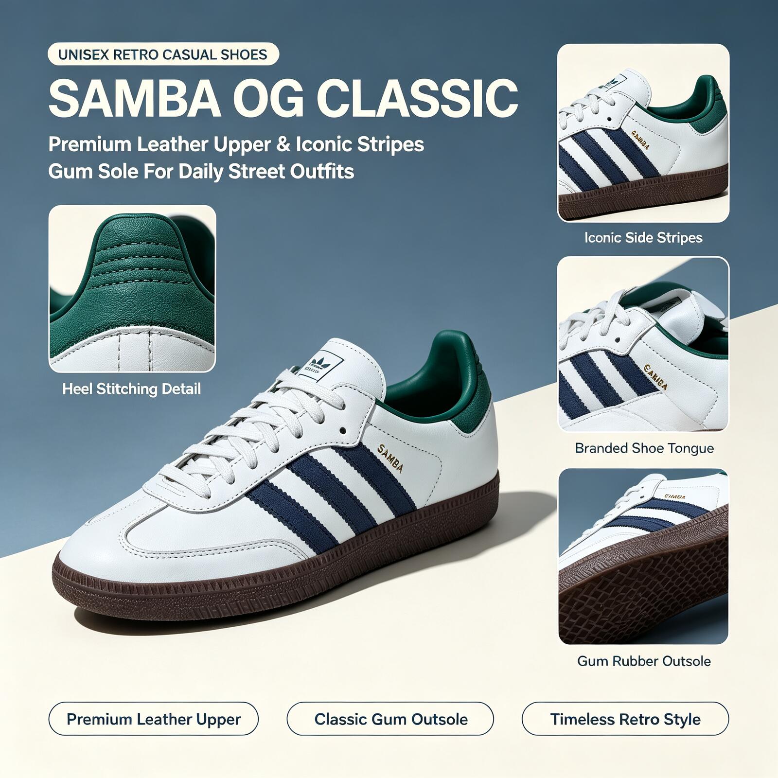 Adidas Shoes Samba - Scarpe da Skateboard Originali Adidas SAMBA
